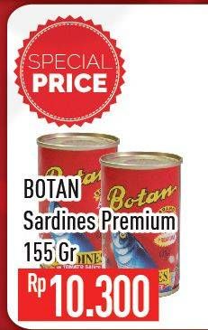 Promo Harga BOTAN Sardines Premium In Tomato Sauce 155 gr - Hypermart