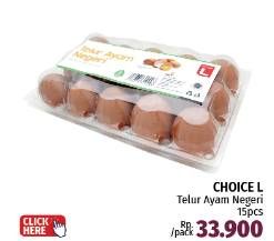 Promo Harga Choice L Telur Ayam Negeri 15 pcs - LotteMart