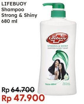 Promo Harga LIFEBUOY Shampoo Strong Shiny 680 ml - Indomaret