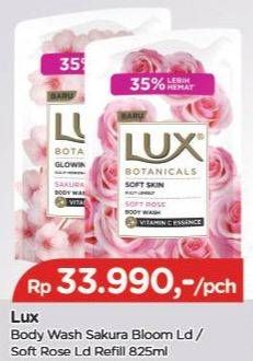 Promo Harga LUX Botanicals Body Wash Sakura Bloom, Soft Rose 850 ml - TIP TOP