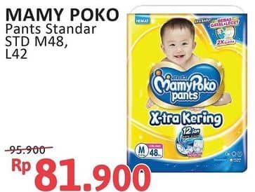 Promo Harga Mamy Poko Pants Xtra Kering M48, L42 42 pcs - Alfamidi