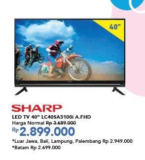 Promo Harga SHARP LC-40SA5100i Full HD LED TV 40"  - Carrefour