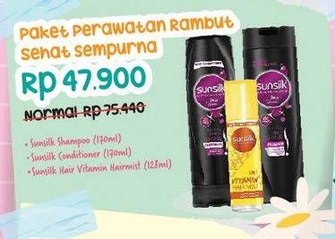 Promo Harga SUNSILK Shampoo/Conditioner/Hair Vitamin Hair mist  - Hypermart