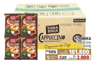 Promo Harga Torabika Cappuccino per 120 sachet 25 gr - Lotte Grosir