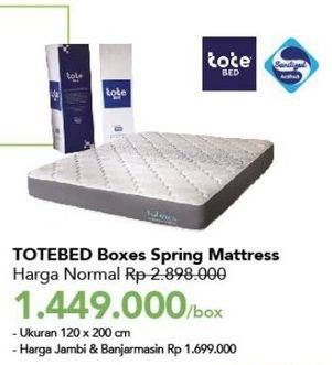 Promo Harga AIRLAND Tote Bed Spring Mattress 120x200cm  - Carrefour