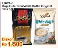 Promo Harga LUWAK White Koffie / Kopi Gula Tebu 10s  - Indomaret