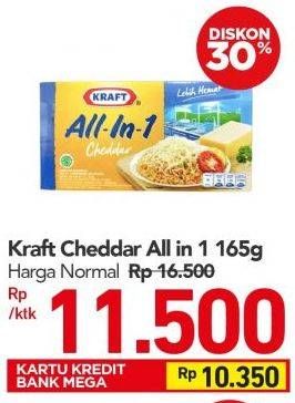 Promo Harga KRAFT All in 1 Cheddar 165 gr - Carrefour