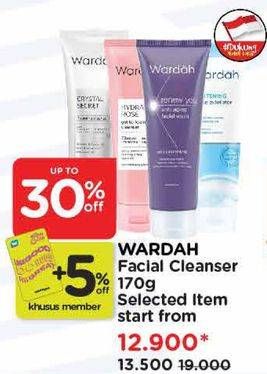 Promo Harga Wardah Facial Cleanser 170g selected item  - Watsons