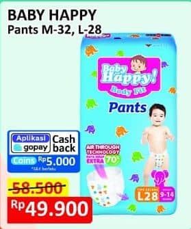 Promo Harga Baby Happy Body Fit Pants M32, L28 28 pcs - Alfamart