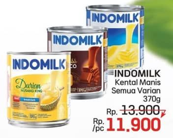 Promo Harga Indomilk Susu Kental Manis All Variants 370 gr - LotteMart