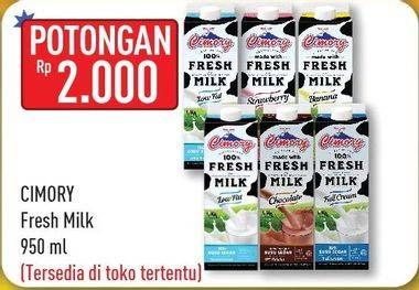 Promo Harga CIMORY Fresh Milk 950 ml - Hypermart