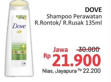 Promo Harga Dove Shampoo Total Hair Fall Treatment, Total Damage Treatment 135 ml - Alfamidi