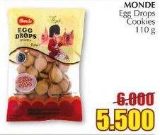 Promo Harga MONDE Egg Drops Biscuits 110 gr - Giant