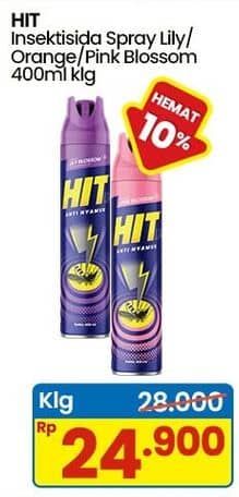 Promo Harga HIT Aerosol Lilly Blossom, Orange, Pink Blossom 450 ml - Indomaret