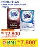 Promo Harga FRISIAN FLAG Susu Kental Manis Putih, Cokelat 490 gr - Indomaret