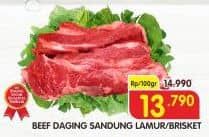 Promo Harga Daging Sandung Lamur (Daging Brisket) per 100 gr - Superindo