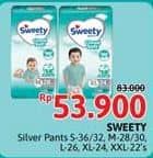 Promo Harga Sweety Silver Pants S32, M28, M30, XL26, XL24, XXL22 22 pcs - Alfamidi