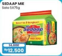 Promo Harga SEDAAP Mie Kuah Soto per 5 pcs 75 gr - Alfamart