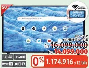 Promo Harga LG 55NANO80TNA | NanoCell TV 55"  - LotteMart