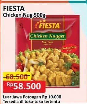 Promo Harga Fiesta Naget Chicken Nugget 500 gr - Alfamart