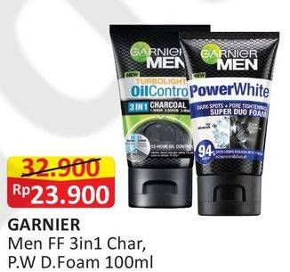 Promo Harga GARNIER MEN Power White Facial Foam 100 ml - Alfamart