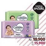 Promo Harga CUSSONS BABY Wipes All Variants 50 sheet - LotteMart