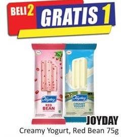 Promo Harga JOYDAY Ice Cream Stick Red Bean, Creamy Yogurt 75 gr - Hari Hari