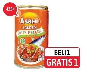 Promo Harga ASAHI Sardines Saus Pedas 425 gr - Alfamidi