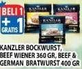 Promo Harga KANZLER Bockwurst 360gr/Beef Wiener 360gr/Bratwurst 400gr  - Hypermart