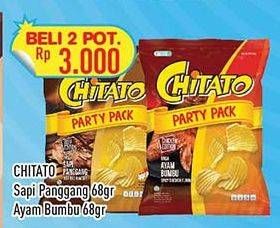 Promo Harga Chitato Snack Potato Chips Ayam Bumbu Spicy Chicken, Sapi Panggang Beef Barbeque 68 gr - Hypermart