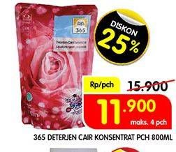 Promo Harga 365 Detergent Cair Flower Fresh 800 ml - Superindo
