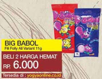 Promo Harga BIG BABOL Filifolly Gum All Variants 11 gr - Yogya