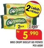 Promo Harga SIANTAR TOP GO Potato Biskuit Kentang per 2 pouch 60 gr - Superindo