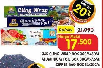 Promo Harga 365 Cling Wrap/Aluminium Foil/Zipper Bag  - Superindo
