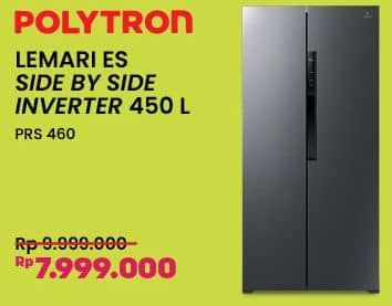 Promo Harga Polytron Lemari Es SBS PRS 460B  - COURTS