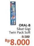 Promo Harga Oral B Toothbrush Twin Pack Soft 2 pcs - Alfamidi