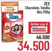 Promo Harga ZEE Susu Bubuk Chocolate, Vanilla 350 gr - Alfamidi