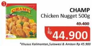 Promo Harga CHAMP Nugget Chicken Nugget 500 gr - Alfamidi