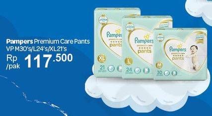 Promo Harga Pampers Premium Care Active Baby Pants M30, L24, XL21  - Carrefour