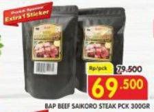 Promo Harga BAP Beef Saikoro Steak 300 gr - Superindo