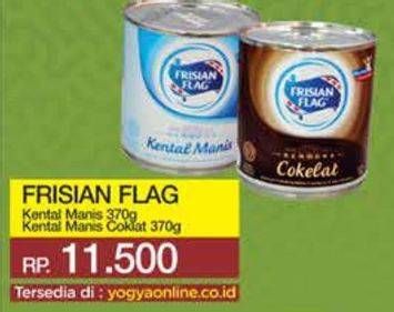 Promo Harga Frisian Flag Susu Kental Manis Putih, Cokelat 370 gr - Yogya