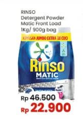 Promo Harga Rinso Detergent Matic Powder Front Load 1000 gr - Indomaret