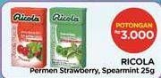 Promo Harga RICOLA Permen Rendah Gula Spearmint, Strawberry 25 gr - Alfamidi