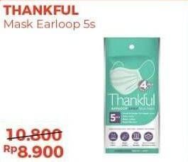 Promo Harga THANKFUL Earloop Daily Mask 5 pcs - Alfamart