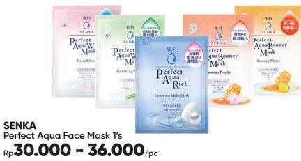 Promo Harga SENKA Perfect Aqua White Mask  - Guardian
