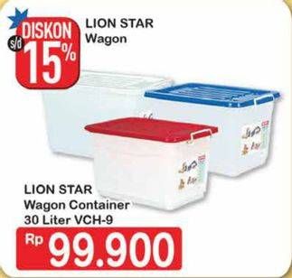 Promo Harga LION STAR Wagon Container VCH-9 30 ltr - Hypermart