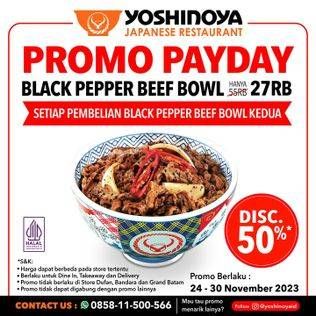 Promo Harga Black Pepper Beef Bowl  - Yoshinoya