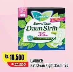 Promo Harga Laurier Natural Clean Night Wing 35cm 12 pcs - Alfamart