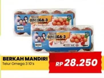 Promo Harga Berkah Mandiri Mandiri Telur Omega 3 10 pcs - Yogya