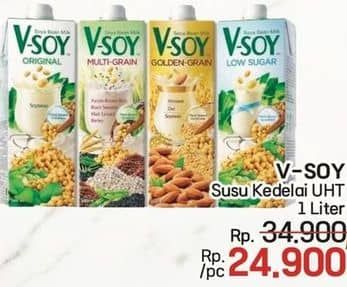 Promo Harga V-soy Soya Bean Milk 1000 ml - LotteMart